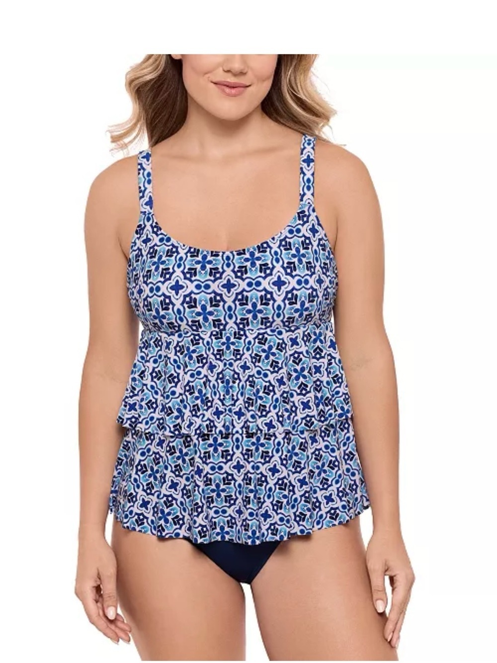 NWT Swim Solutions
Women's High-Low Double-Tier One-Piece Swimsuit